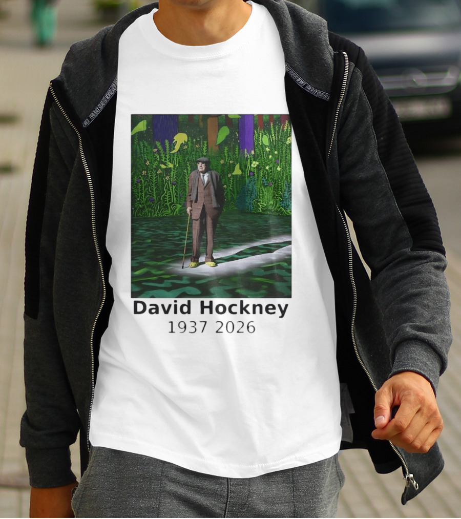 David Hockney 1937 2026 Colorful Garden Painting Memorial T-Shirt