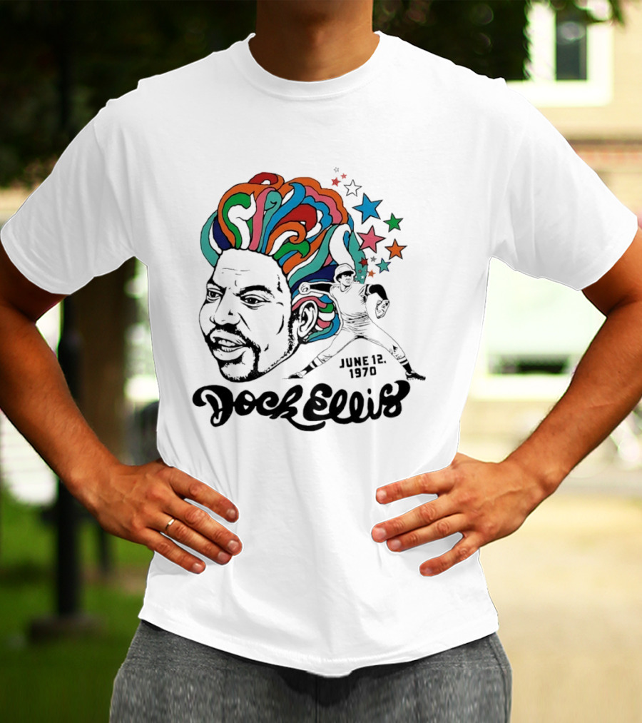 Dock Ellis Psychedelic Pitcher June 12 1970 Baseball T-Shirt
