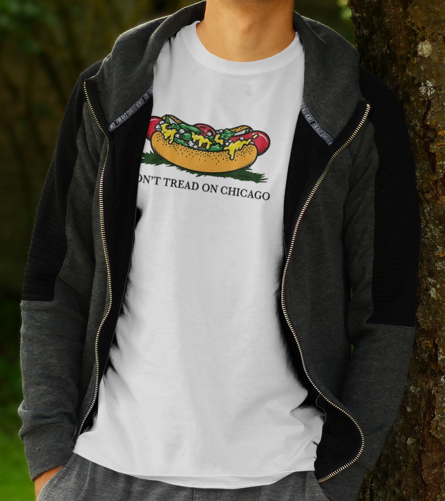 Hot Dog Don't Tread On Chicago T-Shirt