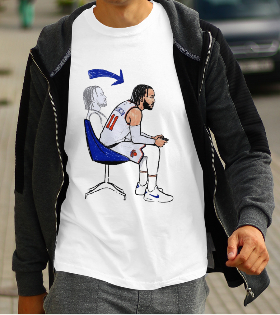 Jalen Brunson 11 Relaxed New York Knicks Cartoon T-Shirt