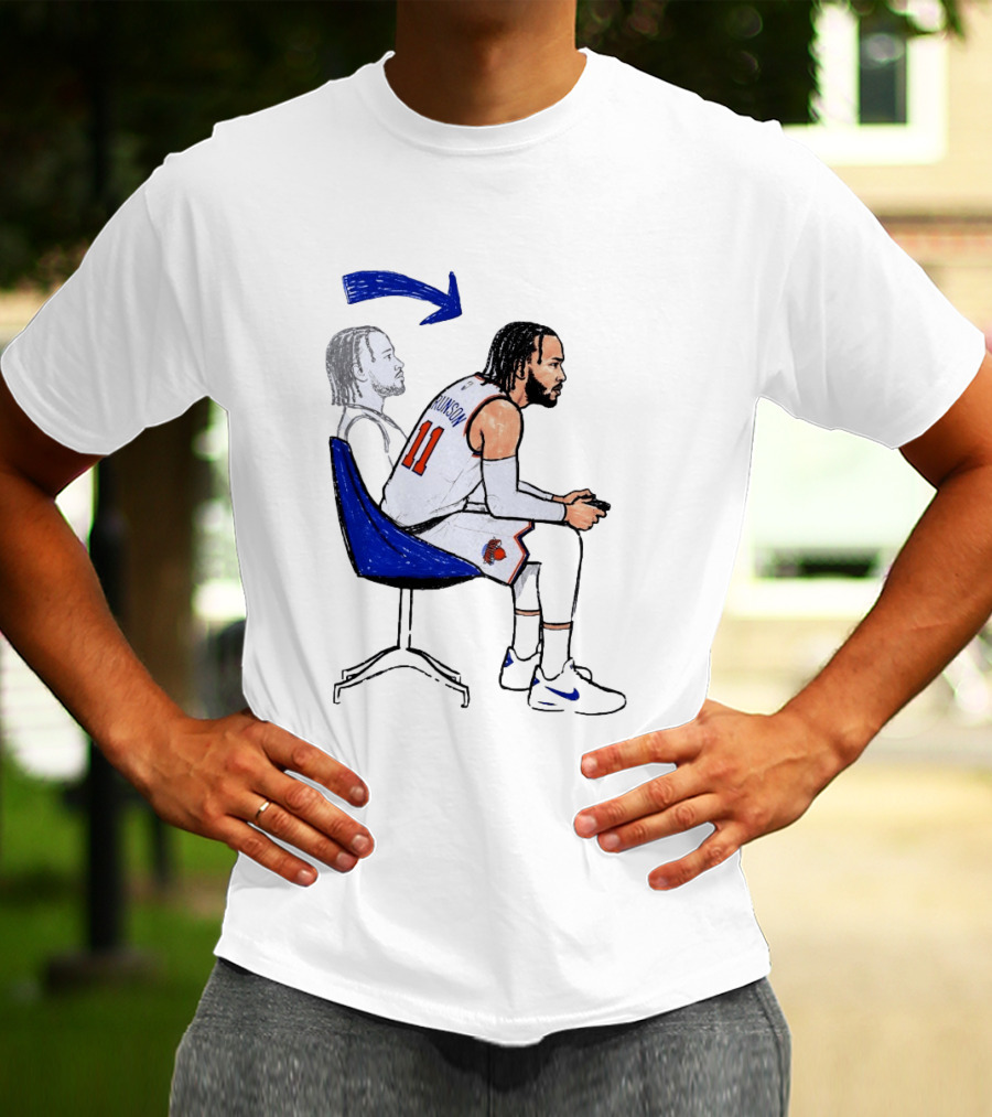 Jalen Brunson 11 Relaxed New York Knicks Cartoon T-Shirt