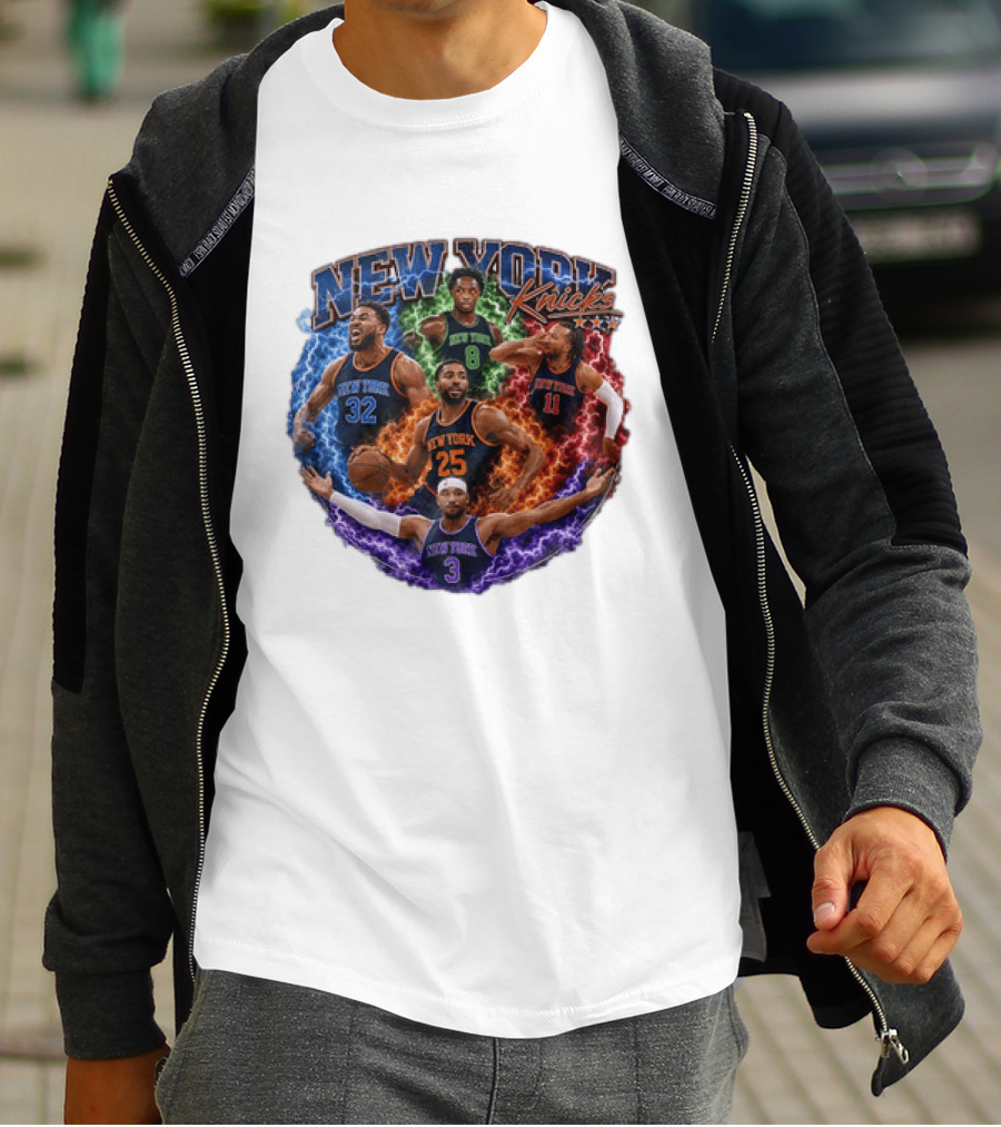 New York Knicks Karl Anthony Towns OG Anunoby Mikal Bridges Jalen Brunson Josh Hart T-Shirt