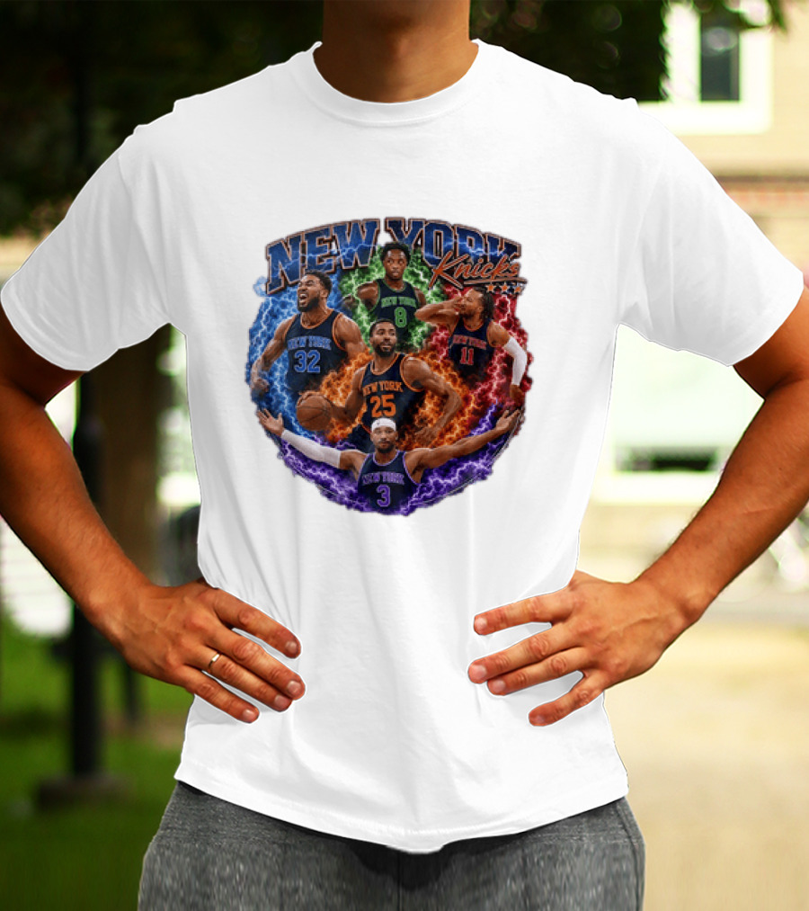 New York Knicks Karl Anthony Towns OG Anunoby Mikal Bridges Jalen Brunson Josh Hart T-Shirt