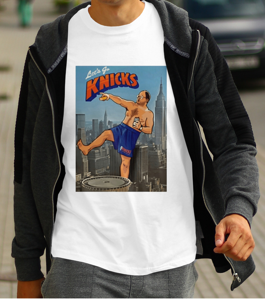 Let's Go Knicks New York George Costanza Statue Of Liberty T-Shirt