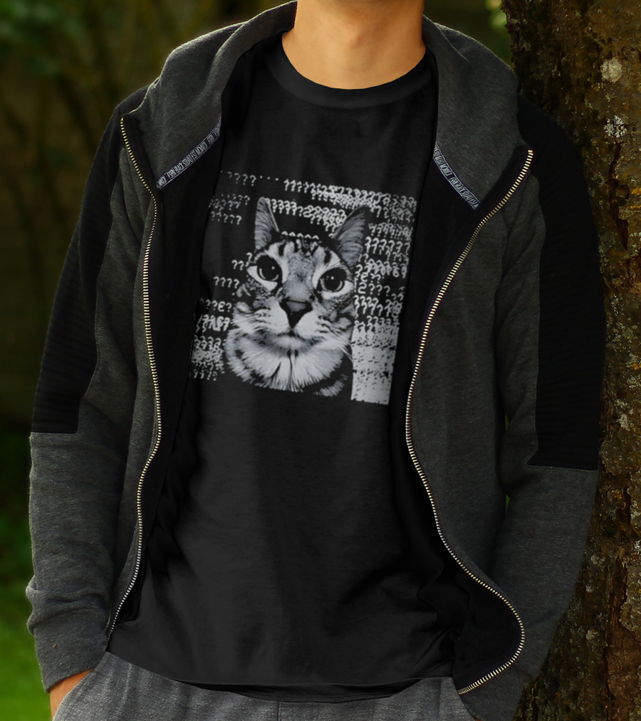Cat Question Marks T-Shirt