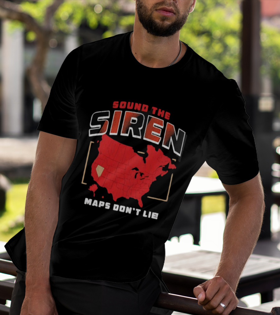Carolina Hurricanes Hockey Sound The Siren Maps Don't Lie T-Shirt