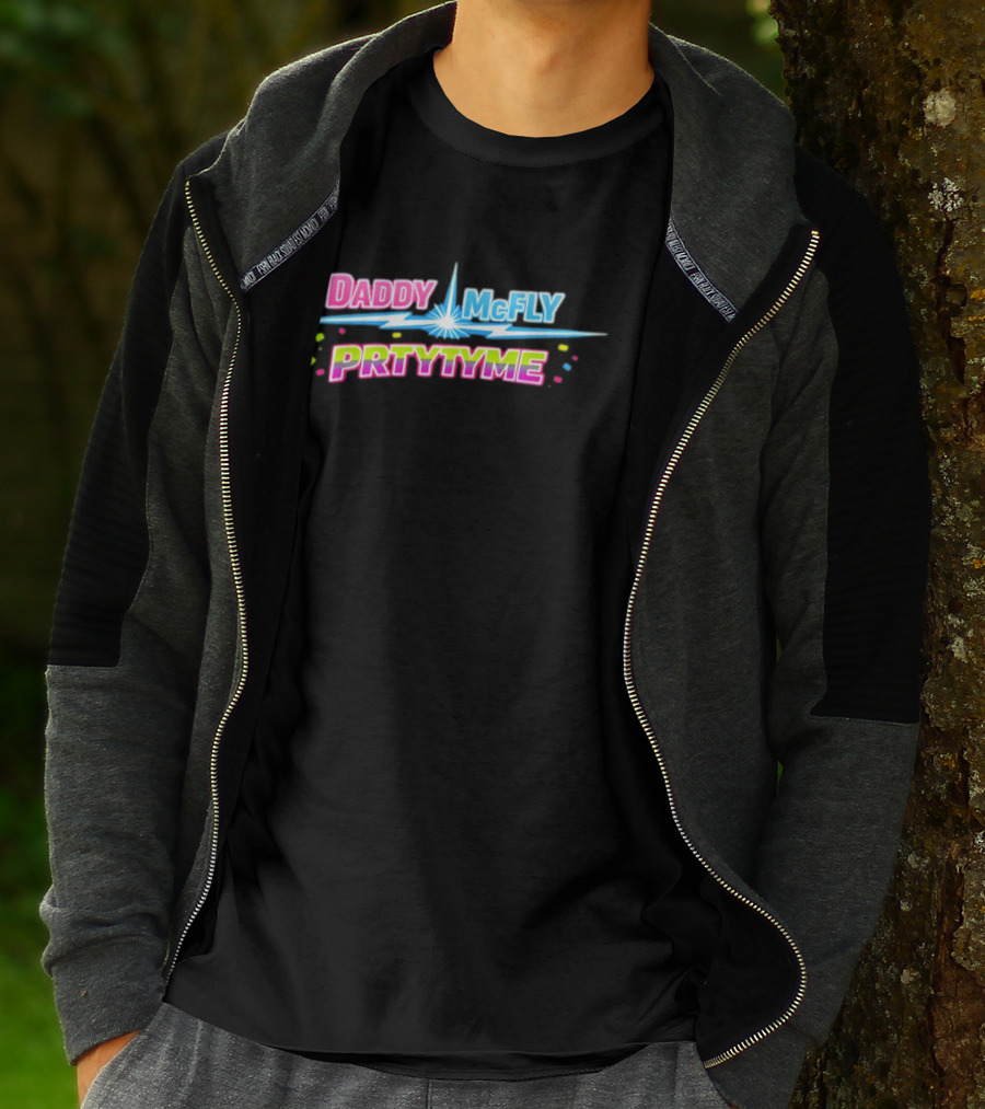 Daddy McFly Prtytyme Retro Neon Vibes T-Shirt