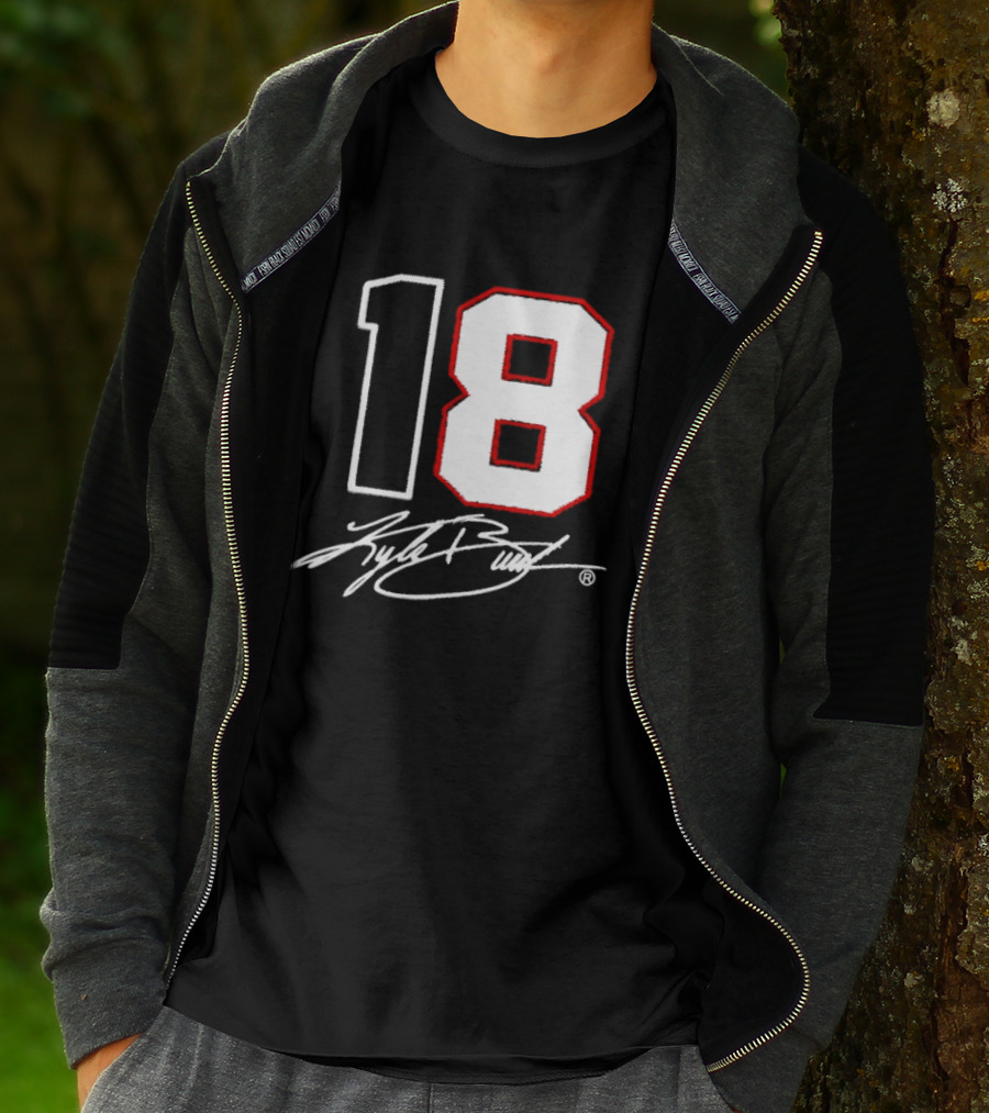 Denny Hamlin Kyle Busch 18 NASCAR Cup Series Racing Signature T-Shirt