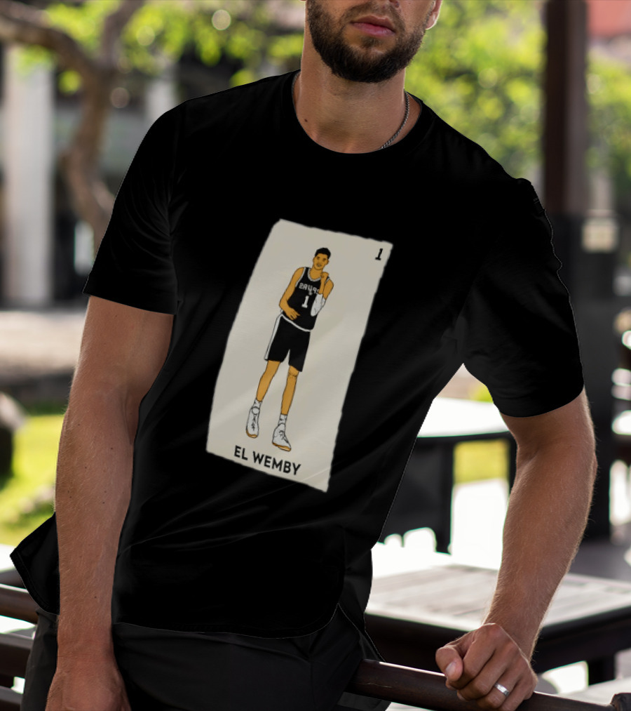El Wemby Victor Wembanyama San Antonio Spurs Basketball 1 NBA Card T-Shirt