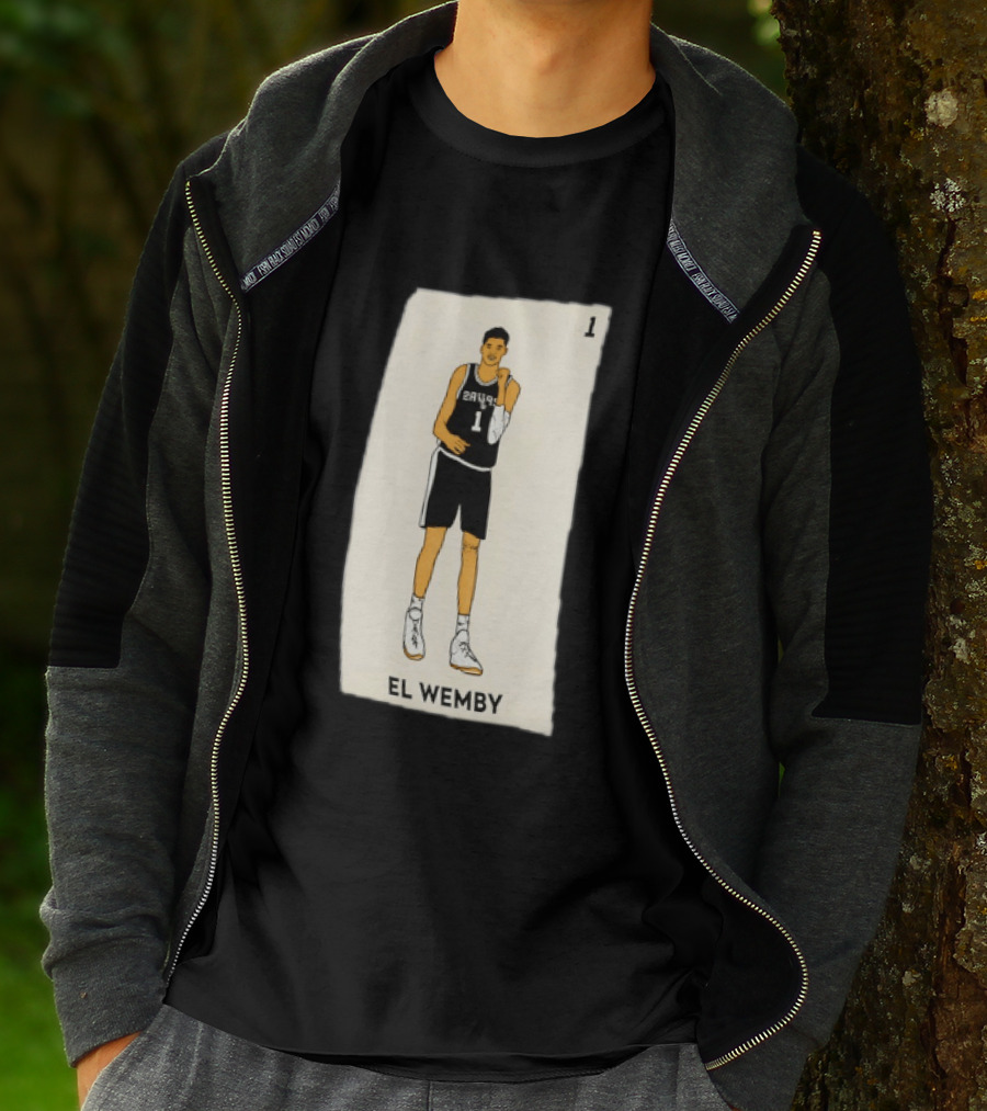 El Wemby Victor Wembanyama San Antonio Spurs Basketball 1 NBA Card T-Shirt