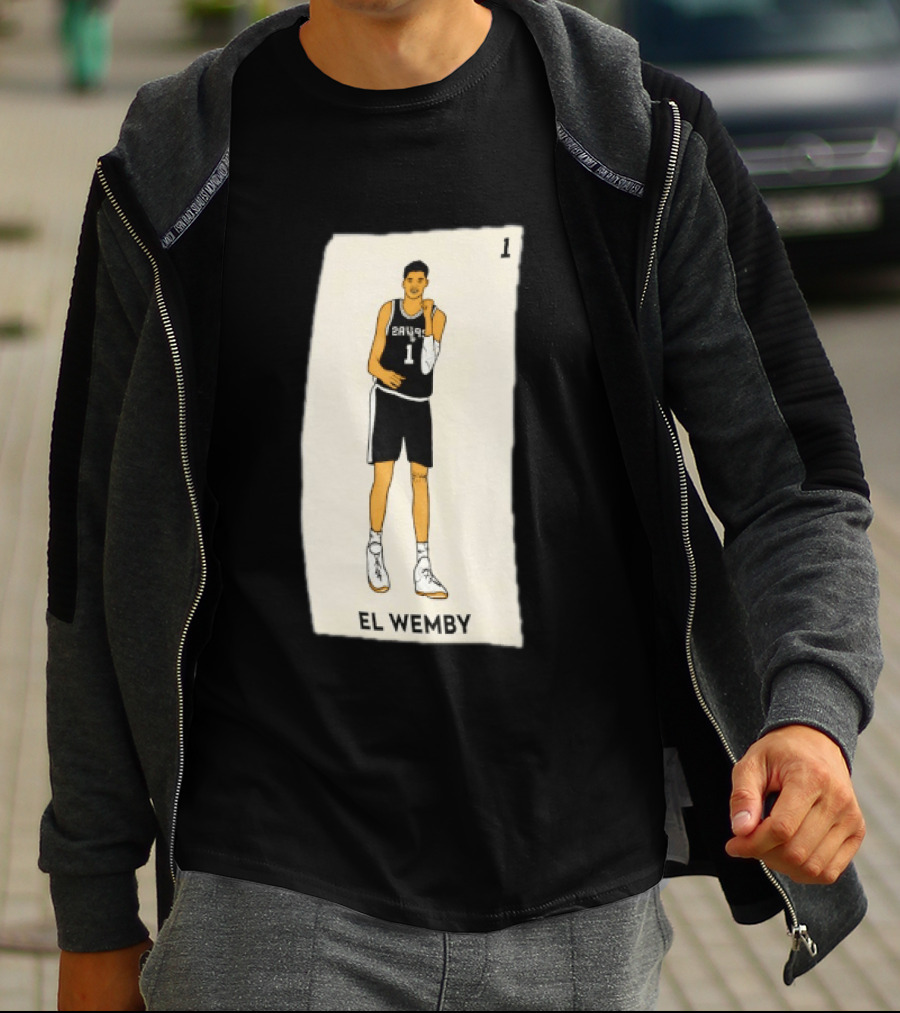 El Wemby Victor Wembanyama San Antonio Spurs Basketball 1 NBA Card T-Shirt