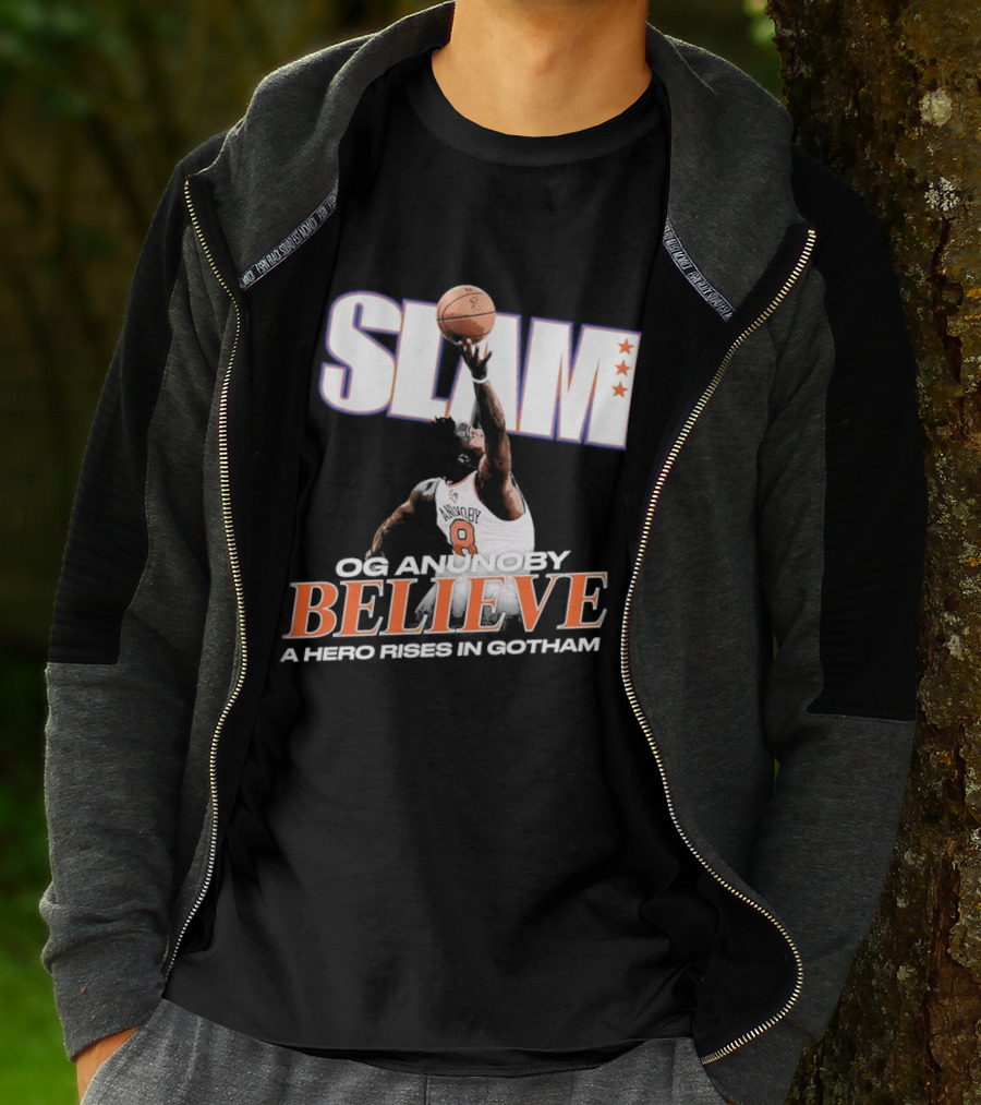 Slam Og Anunoby Believe A Hero Rises In Gotham T-Shirt