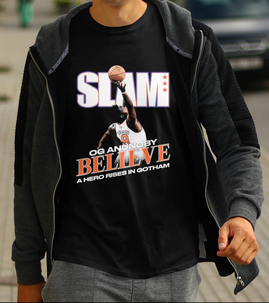Slam Og Anunoby Believe A Hero Rises In Gotham T-Shirt