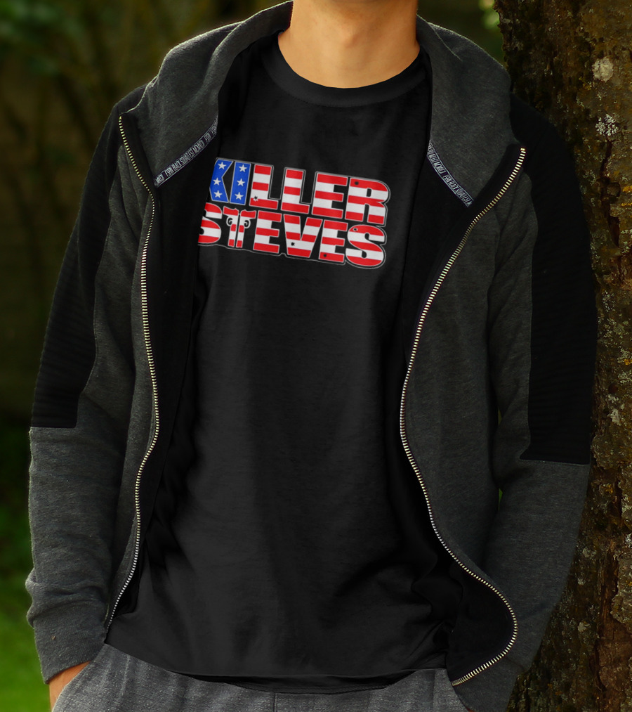Killer Steves American Flag Stars And Stripes T-Shirt