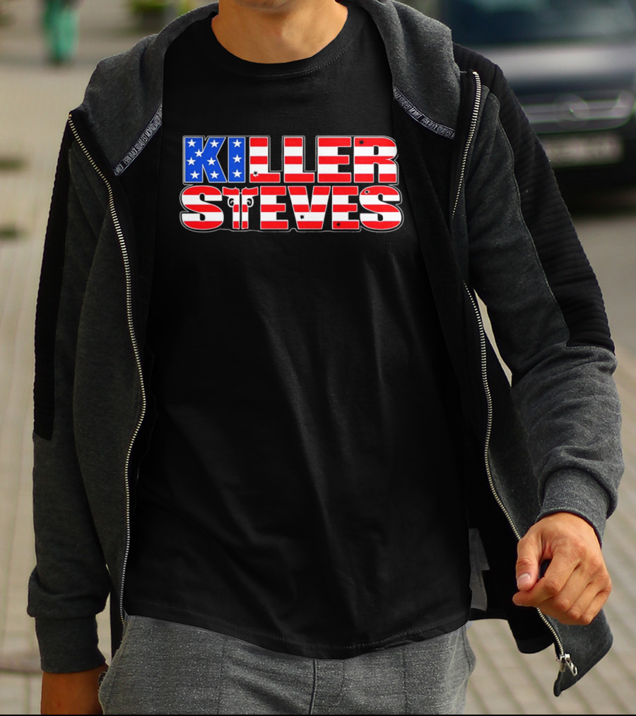 Killer Steves American Flag Stars And Stripes T-Shirt