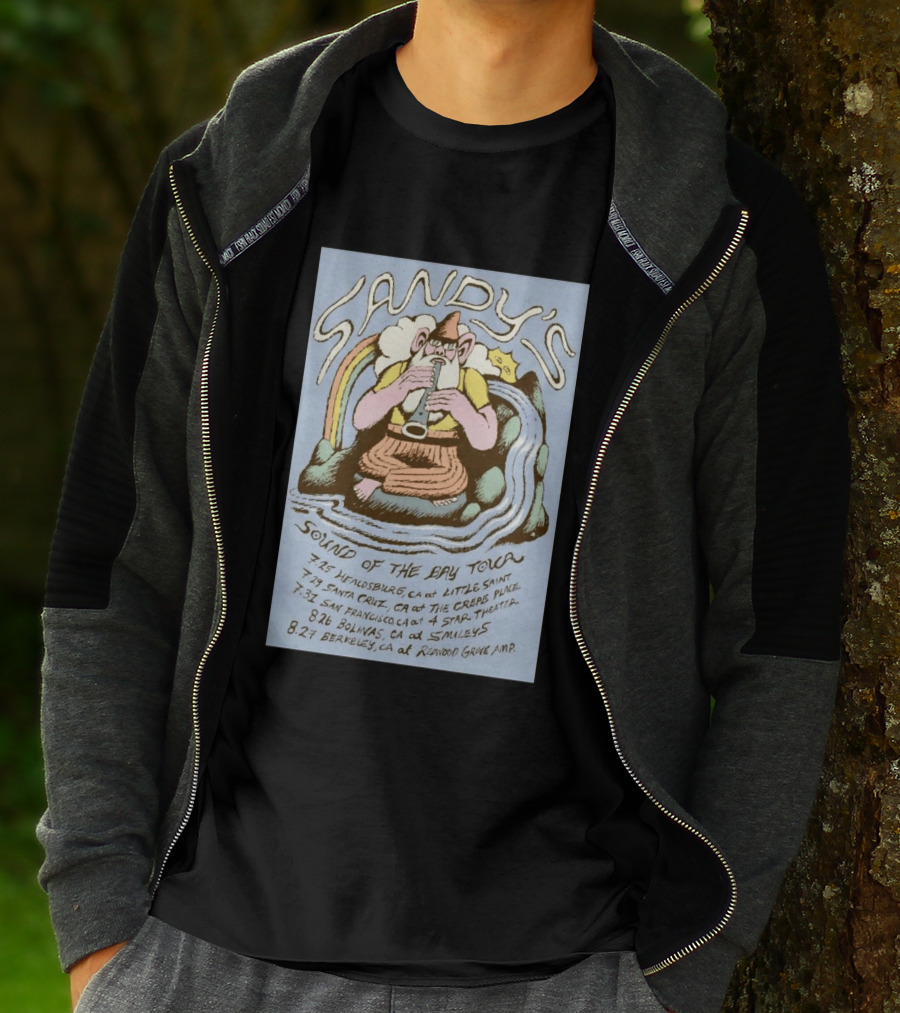 Sandy's Sound Of The Bay Tour 2026 Healdsburg Santa Cruz San Francisco Bolinas Berkeley T-Shirt