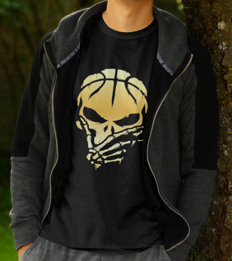 The Brunisher Gold Jalen Brunson Knicks Skull Basketball T-Shirt