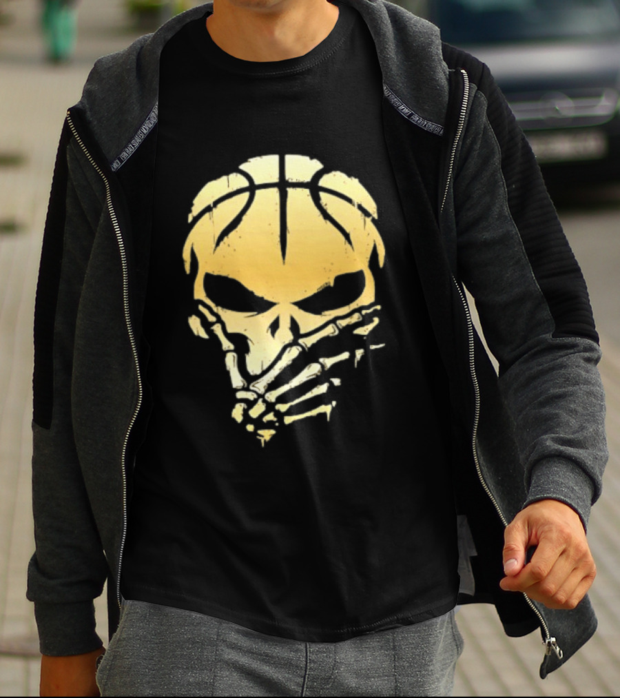 The Brunisher Gold Jalen Brunson Knicks Skull Basketball T-Shirt