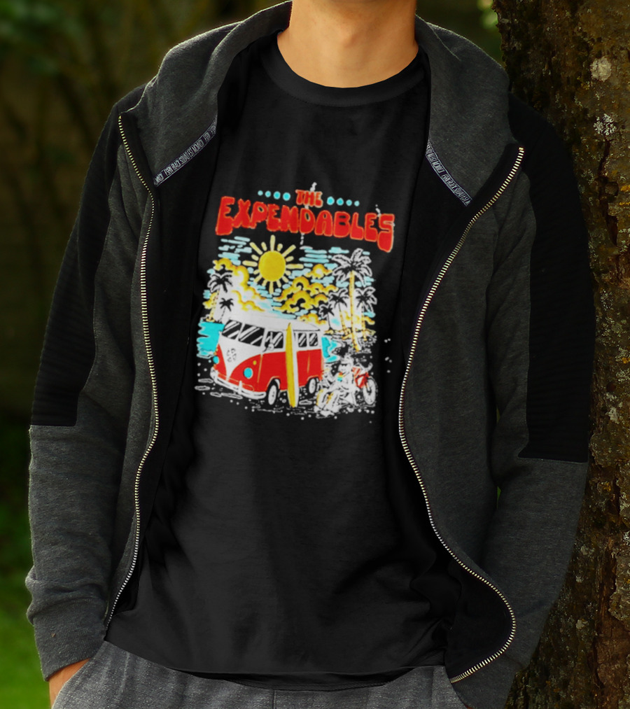 The Expendables Santa Cruz California Surf Van Beach Scene T-Shirt