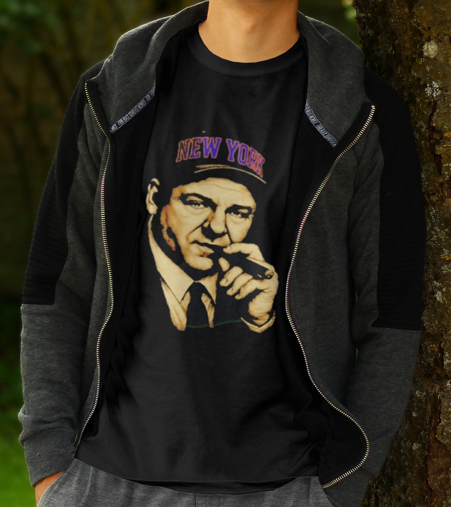 Tony Soprano Cigar New York Knicks Basketball Iconic Fusion T-Shirt