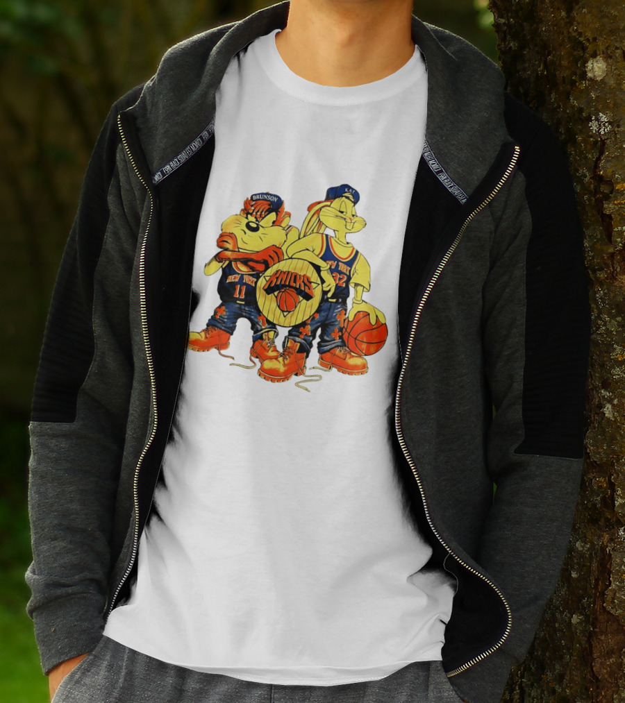 New York Knicks Bugs Bunny Taz NBA Finals Players Madison Square Garden T-Shirt