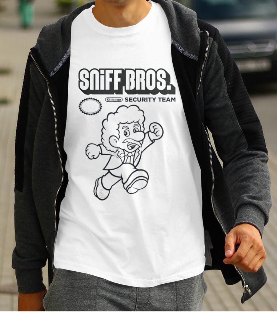 Chicago Bulls NBA Sniff Bros Security Team Mario Bros T-Shirt