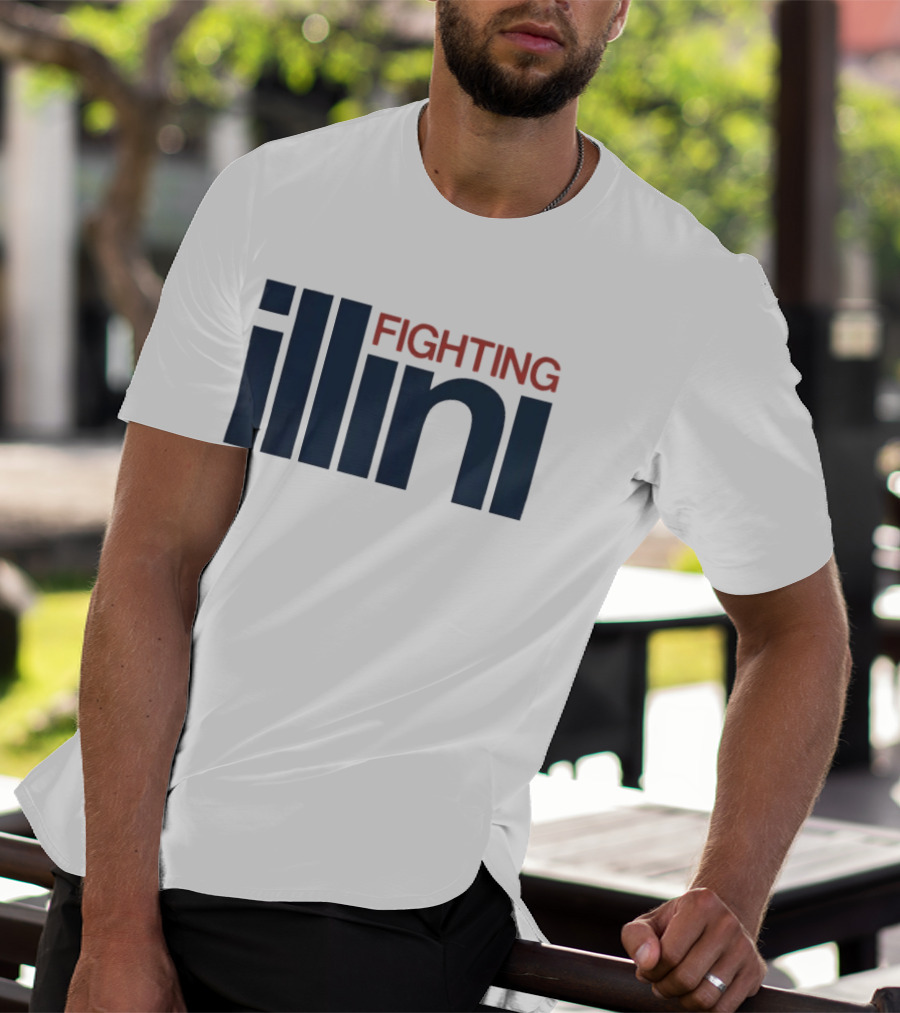Illinois Fighting Illini Navy Blue And Orange T-Shirt