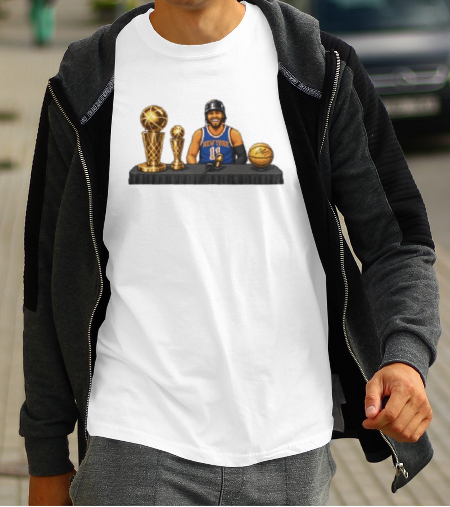 New York Knicks Jalen Brunson King Of NY Video Game 11 Basketball Trophies T-Shirt