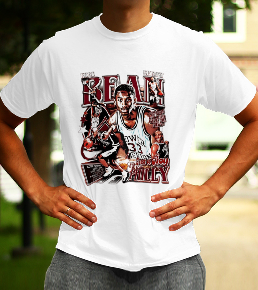 Kobe Bryant Bean Lower Merion High School Just A Boy From Philly 33 Jersey Basketball Legends T-Shirt