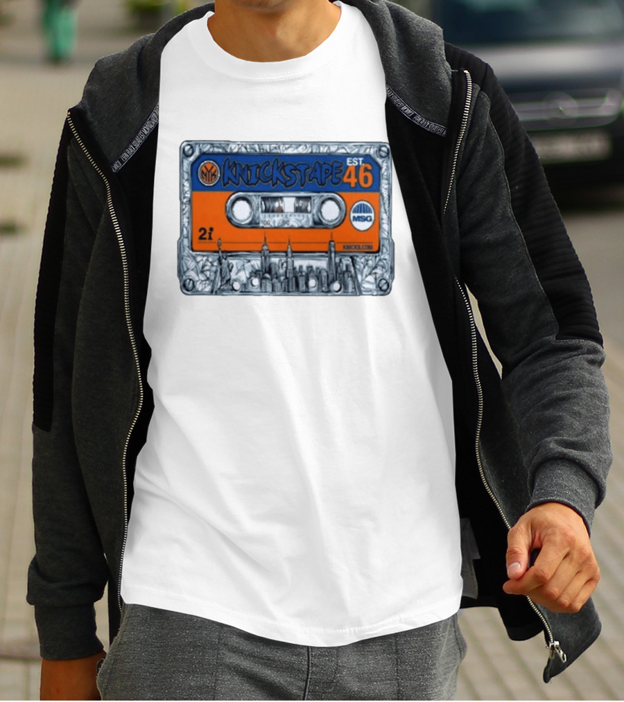 New York Knicks Knickstape Cassette EST 46 MSG Mixtape Graffiti T-Shirt