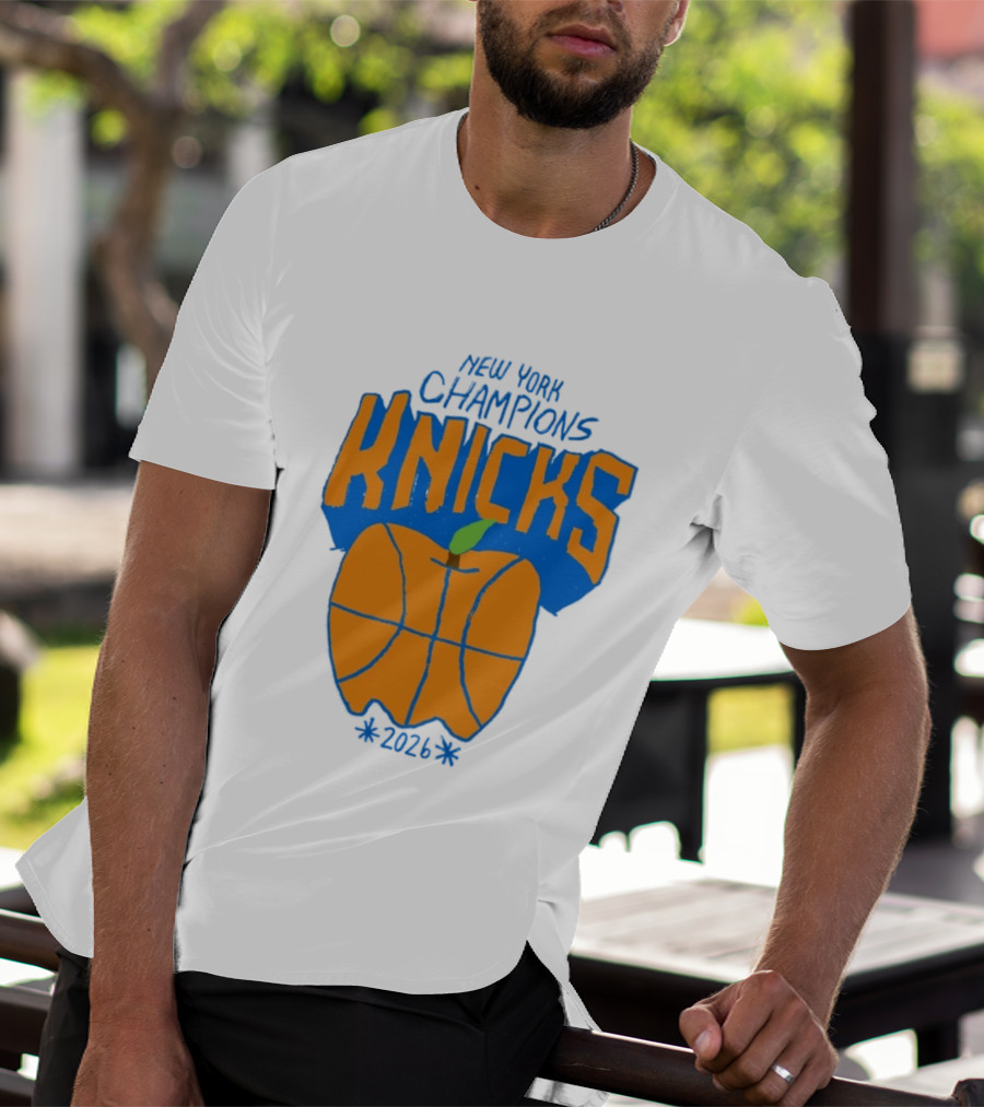 New York Champions Knicks Big Apple 2026 T-Shirt