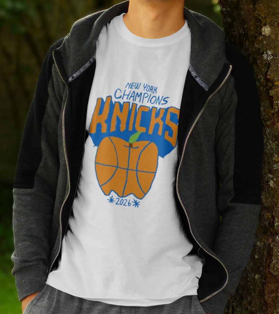 New York Champions Knicks Big Apple 2026 T-Shirt