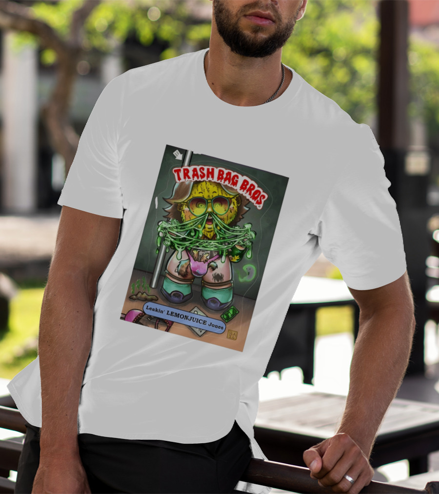 Trash Bag Bros Leakin Lemonjuice Jones Retro Style Comic T-Shirt