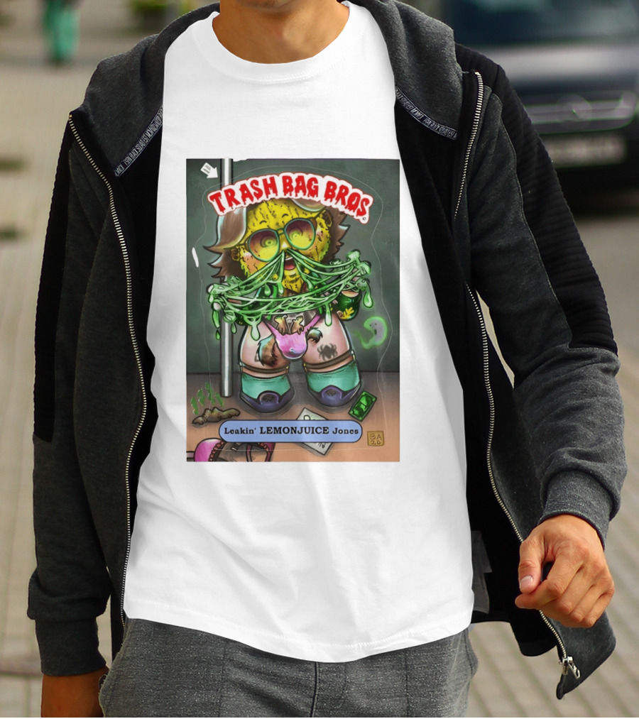 Trash Bag Bros Leakin Lemonjuice Jones Retro Style Comic T-Shirt