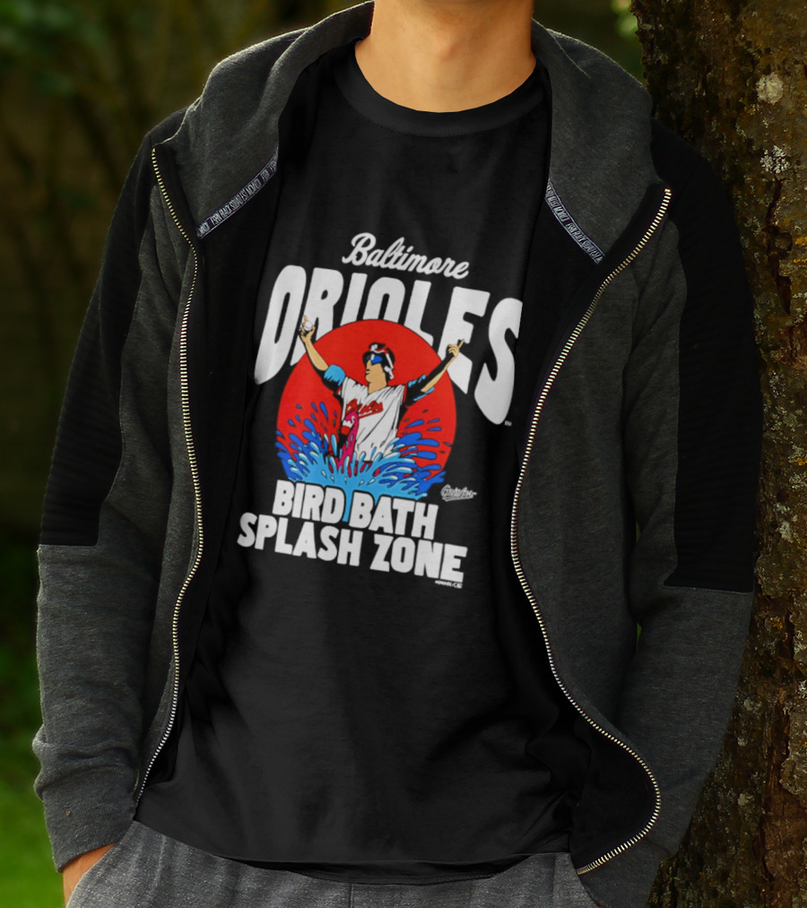 Baltimore Orioles Bird Bath Splash Zone Baseball Celebration T-Shirt