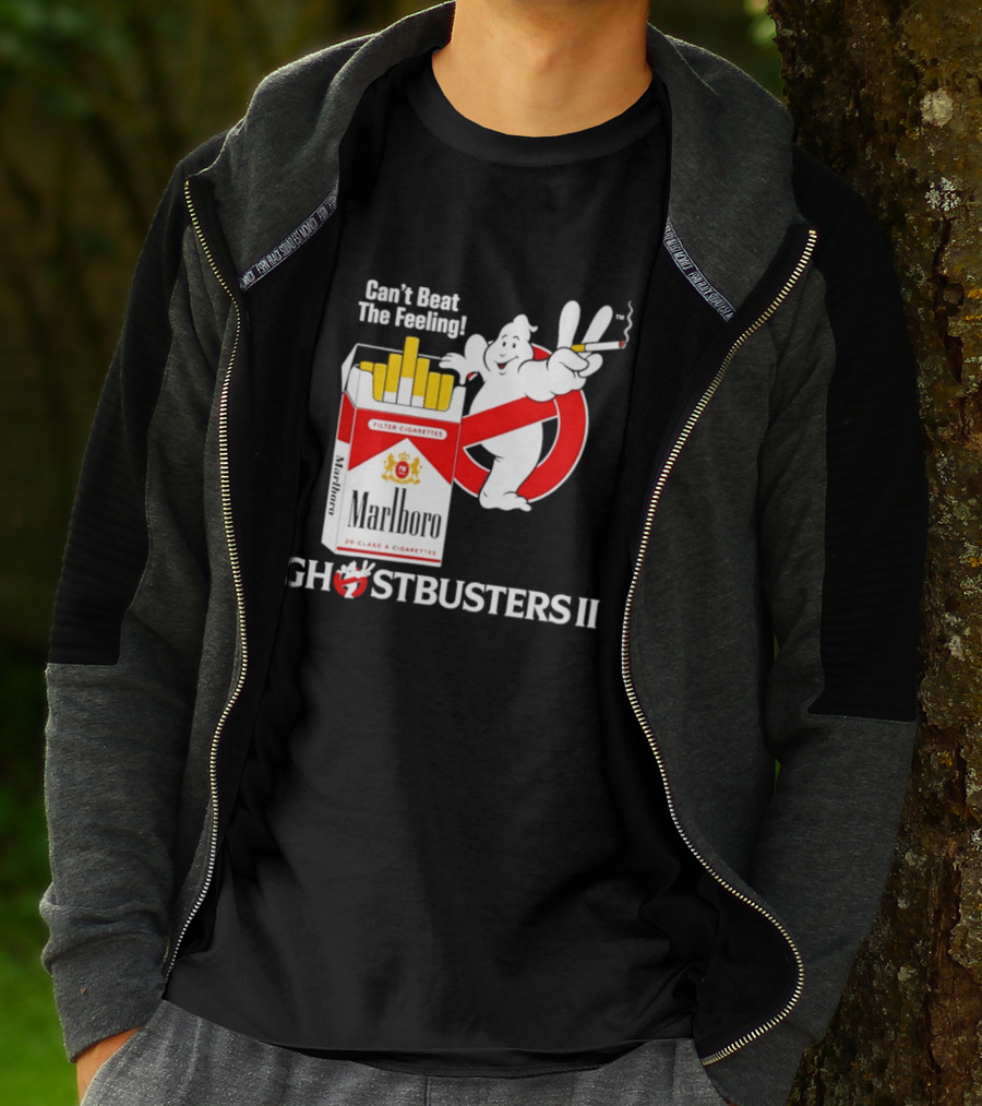 Can't Beat The Feeling Ghostbusters II Smoking Makes Me Feel Good Filter Cigarettes T-Shirt