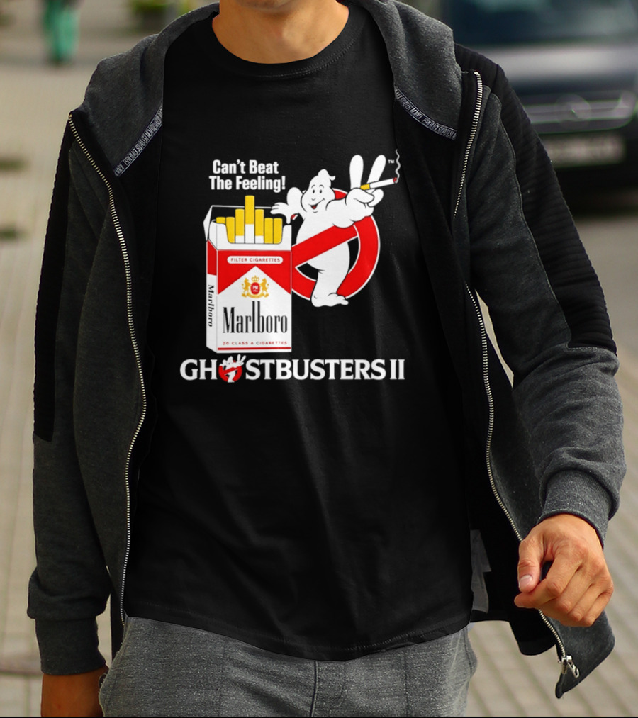Can't Beat The Feeling Ghostbusters II Smoking Makes Me Feel Good Filter Cigarettes T-Shirt