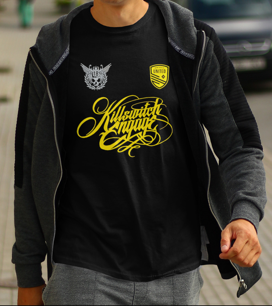 New Mexico United Killswitch Engage Collaboration Crest And Script T-Shirt