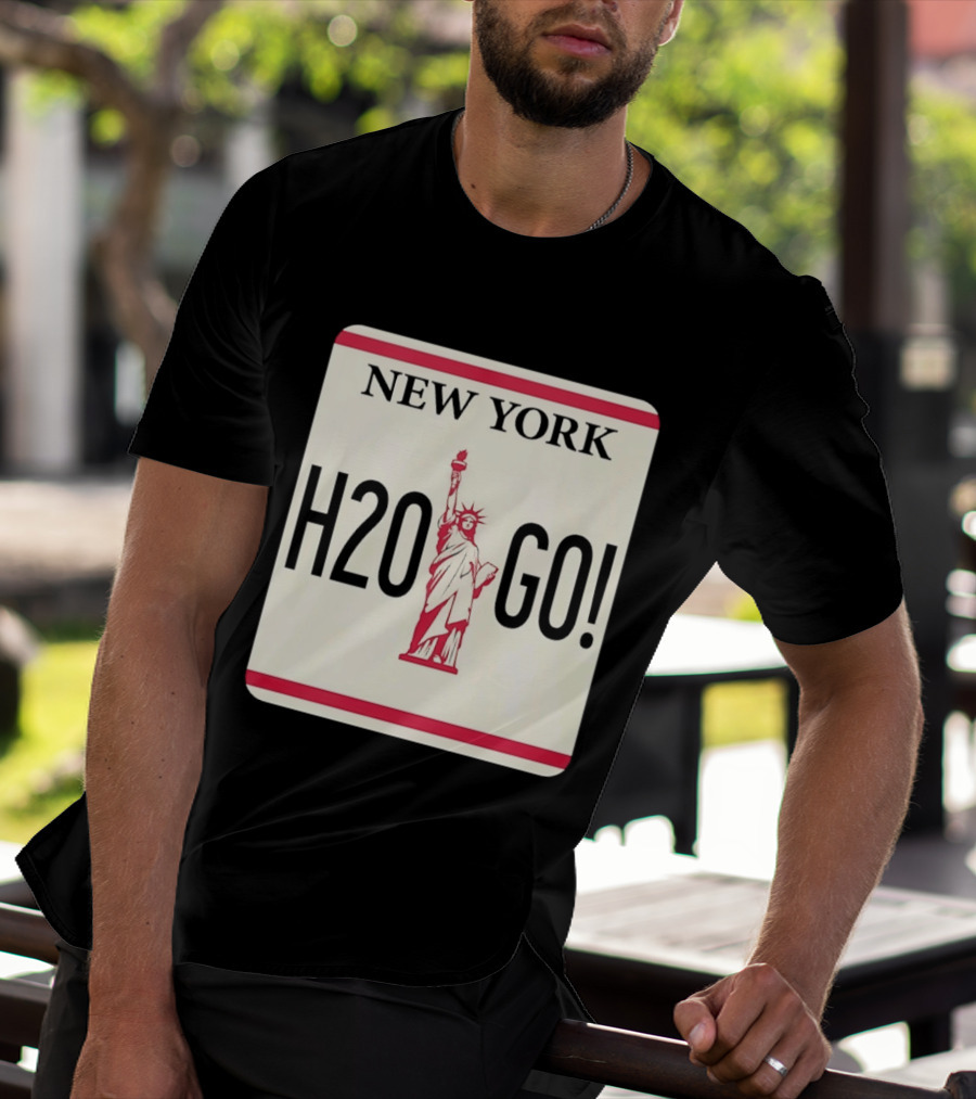 New York H2O Go License Plate Statue Of Liberty T-Shirt
