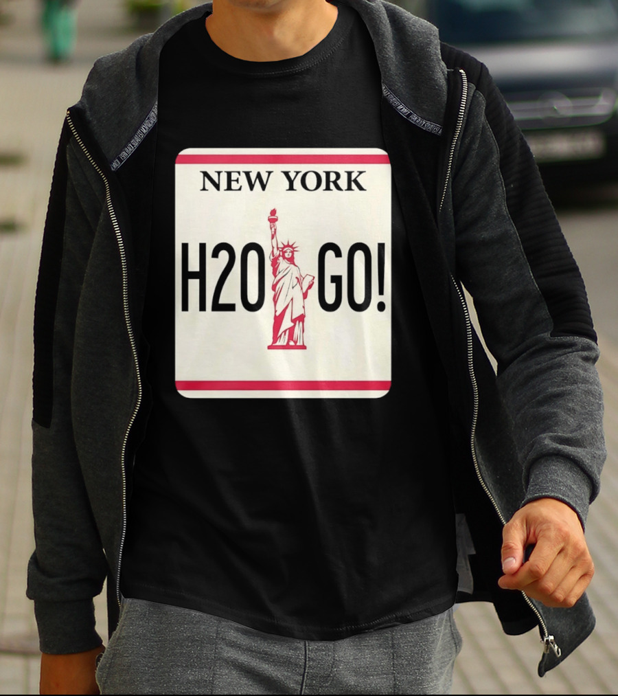 New York H2O Go License Plate Statue Of Liberty T-Shirt