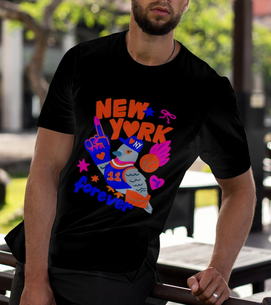 New York Knicks Jalen Brunson Pigeon Love Forever T-Shirt