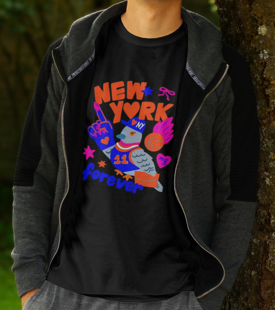 New York Knicks Jalen Brunson Pigeon Love Forever T-Shirt