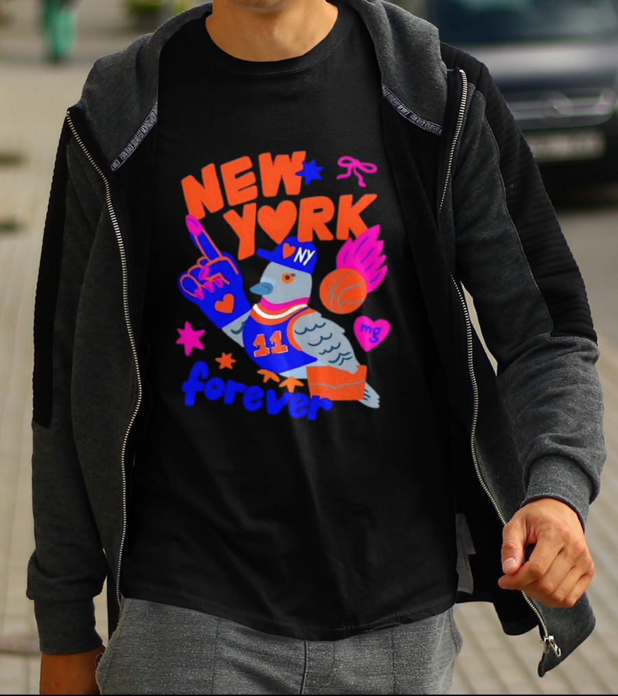 New York Knicks Jalen Brunson Pigeon Love Forever T-Shirt