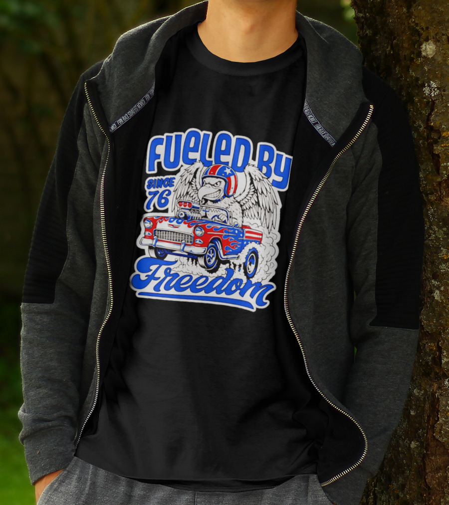 Fueled By Freedom Eagle Hot Rod USA Since 76 T-Shirt