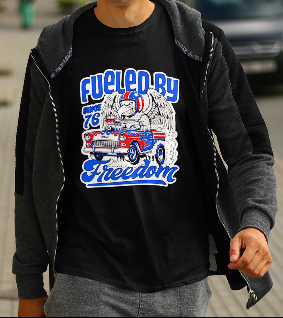 Fueled By Freedom Eagle Hot Rod USA Since 76 T-Shirt