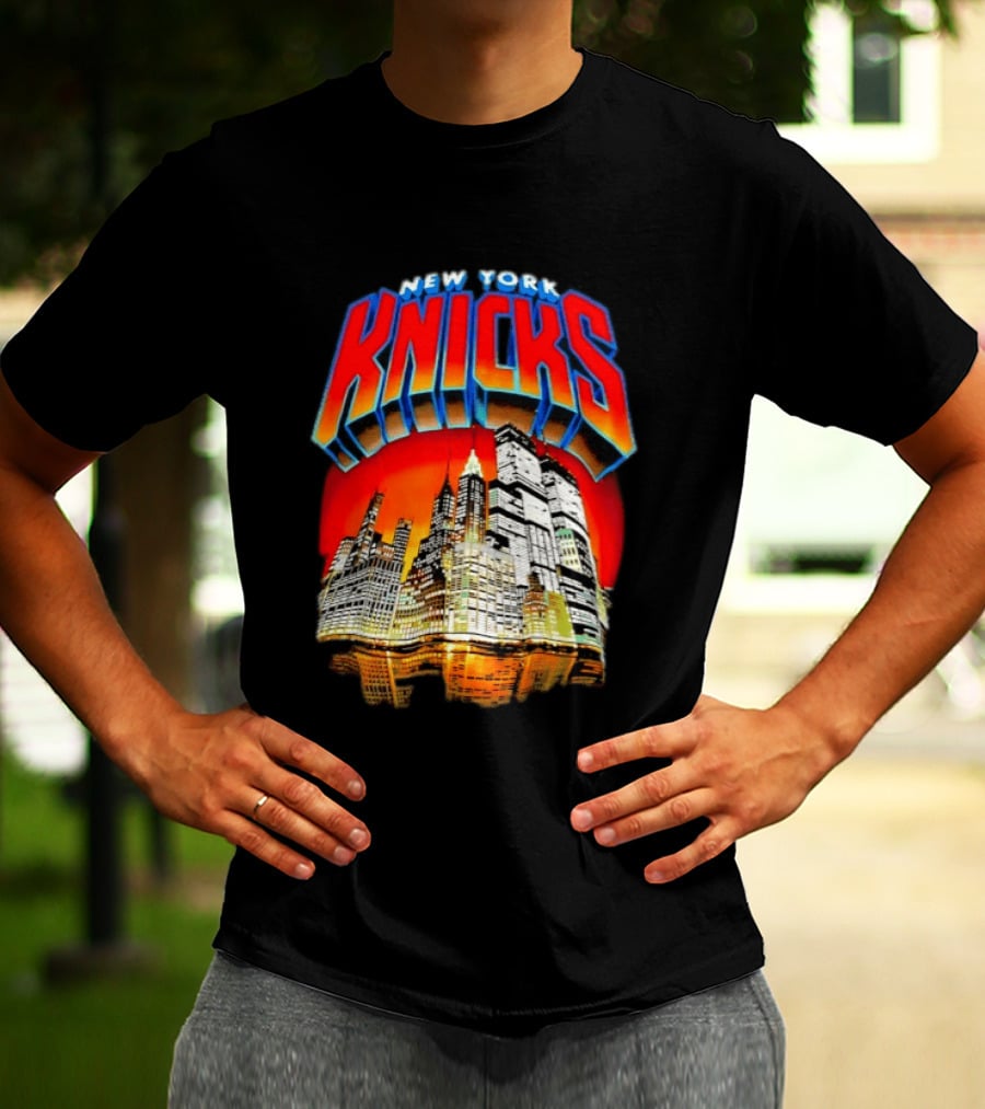 New York Knicks City Skyline Nightscape T-Shirt
