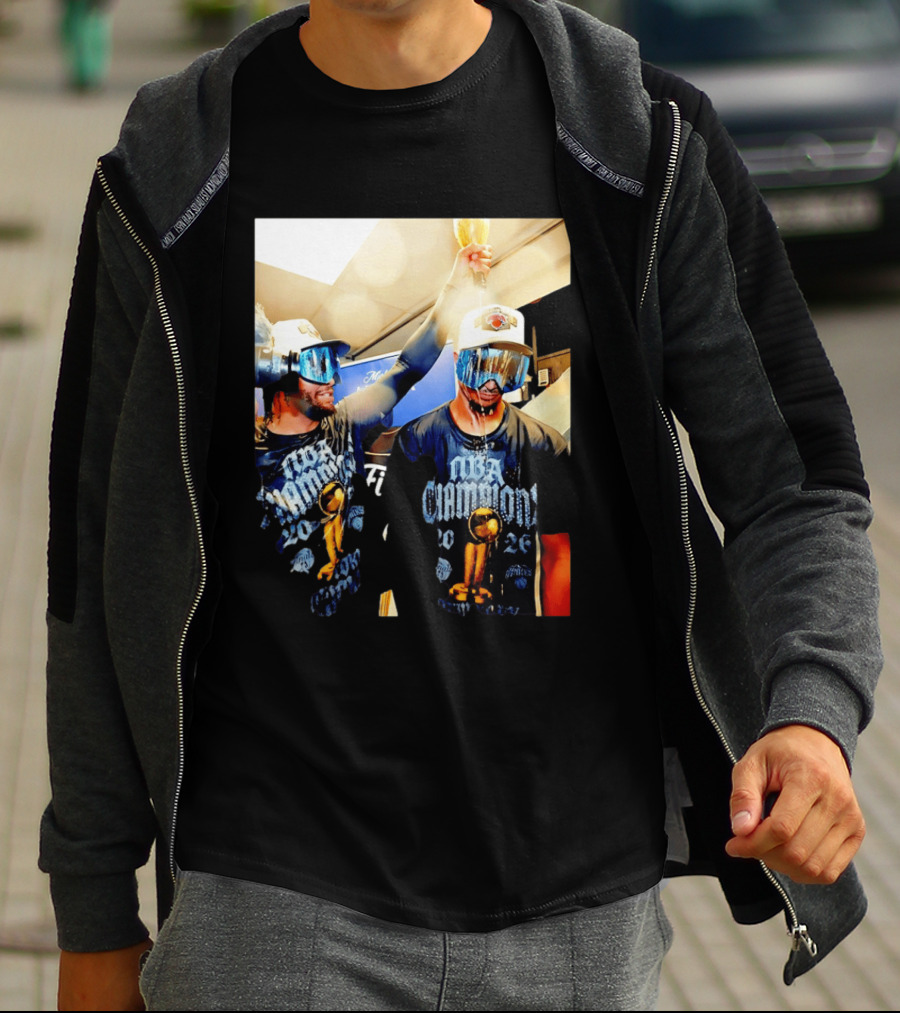 NBA Champions Celebration Jalen Brunson Josh Hart 2026 T-Shirt