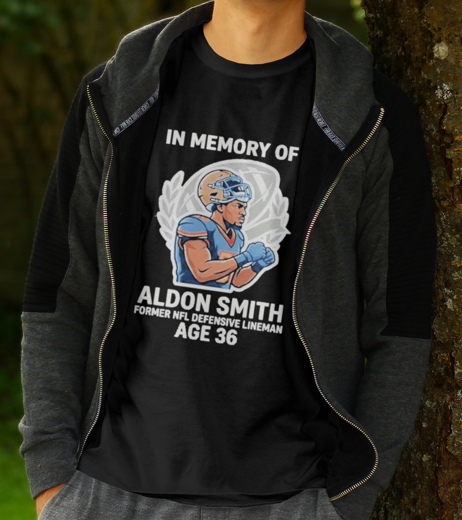In Memory Of Aldon Smith Former NFL Defensive Lineman Age 36 T-Shirt