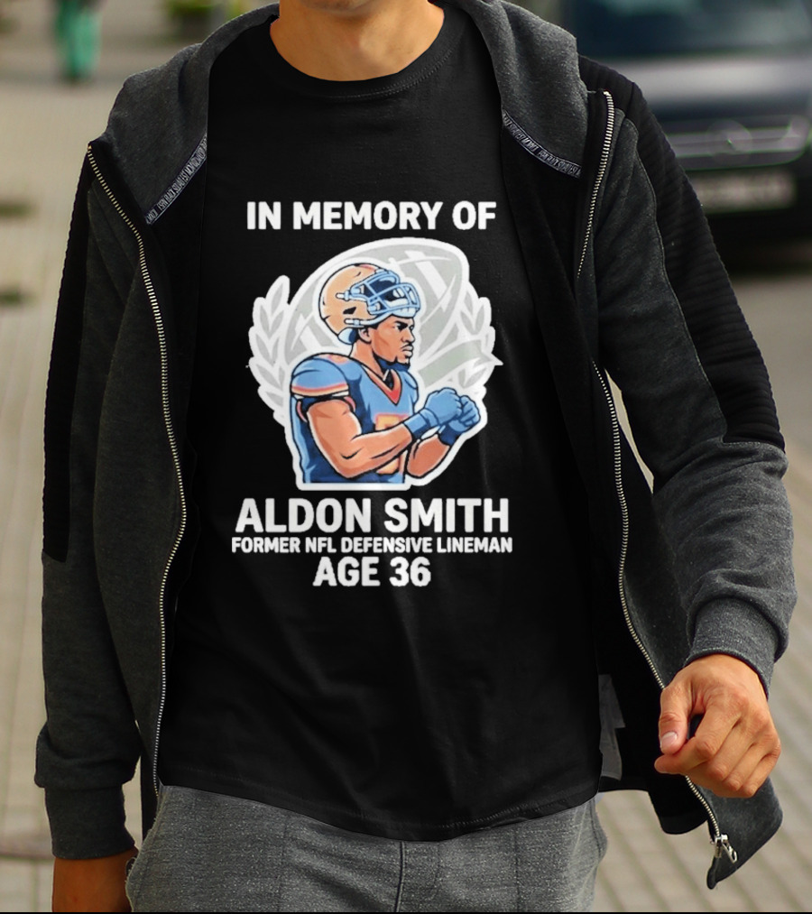 In Memory Of Aldon Smith Former NFL Defensive Lineman Age 36 T-Shirt