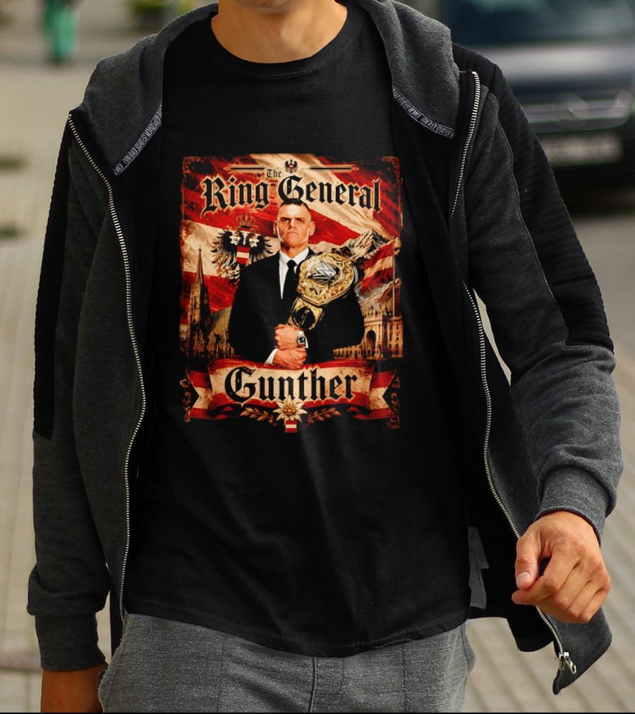 The Ring General Gunther Wrestling Champion With Eagle And Flag T-Shirt